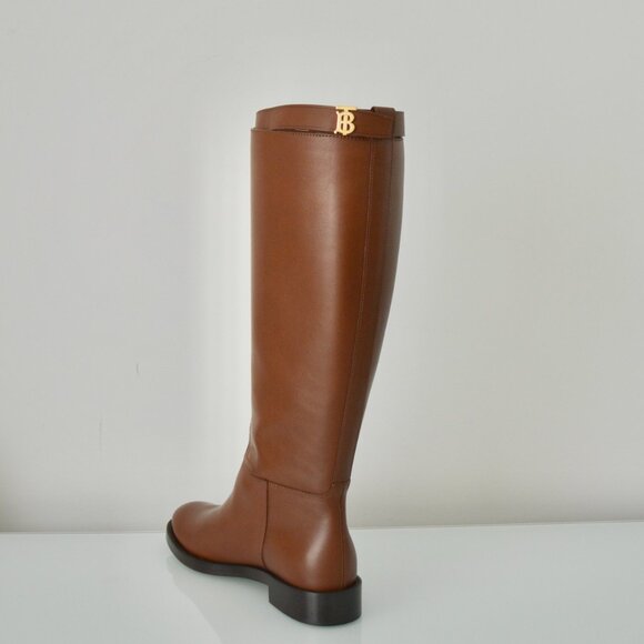 NIB BURBERRY REDGRAVE TB MONOGRAM KNEE HIGH BOOTS - Picture 4 of 15